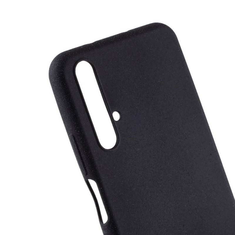 Hoesje voor Huawei Nova 5T Grijs Zwart Siliconenkleuren