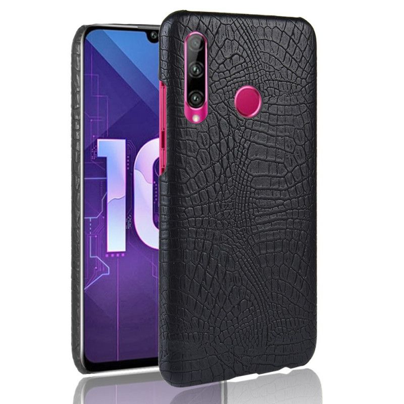 Hoesje Honor 20e / 20 Lite Koffie Cyaan Krokodillenleer Effect
