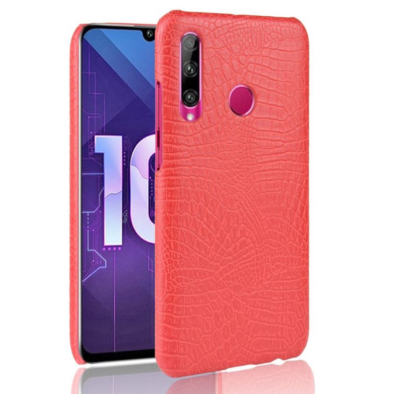 Hoesje Honor 20e / 20 Lite Koffie Cyaan Krokodillenleer Effect
