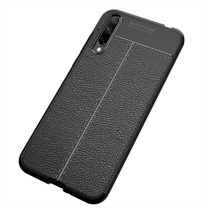 Hoesje voor Honor 20e / 20 Lite Rood Zwart Dubbellijns Lychee Leereffect