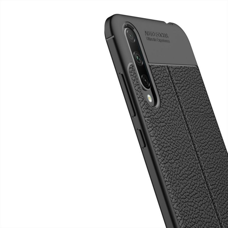 Hoesje voor Honor 20e / 20 Lite Rood Zwart Dubbellijns Lychee Leereffect