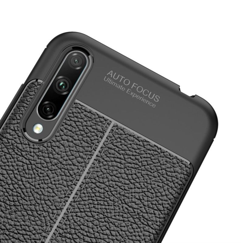 Hoesje voor Honor 20e / 20 Lite Rood Zwart Dubbellijns Lychee Leereffect
