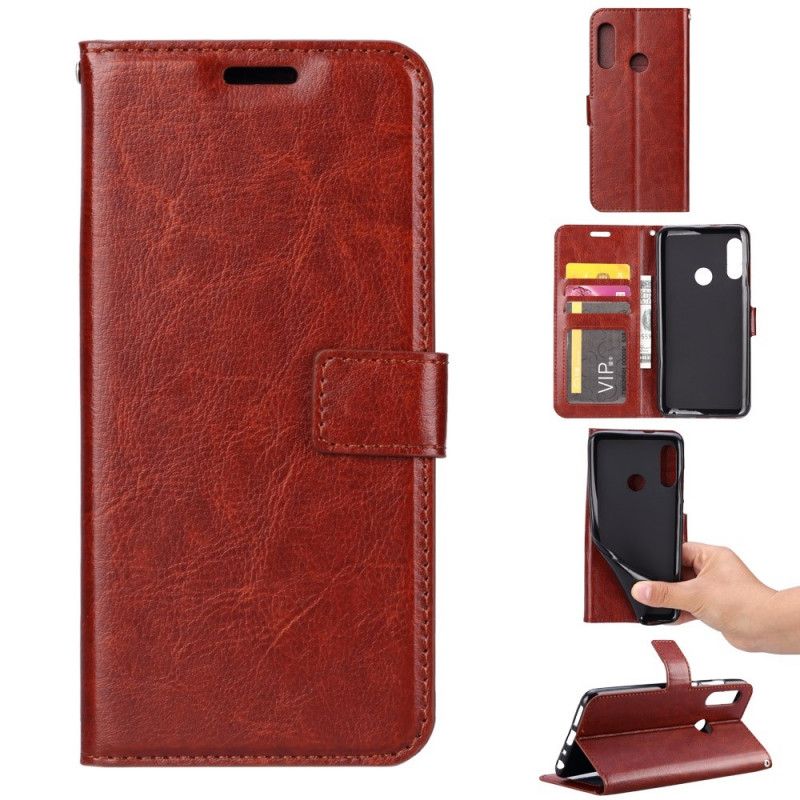 Leren Hoesje Honor 20e / 20 Lite Zwart Extreem Slank Leereffect