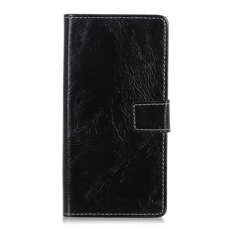 Leren Hoesje voor Honor 20e / 20 Lite Bruin Glanzende En Zichtbare Naden