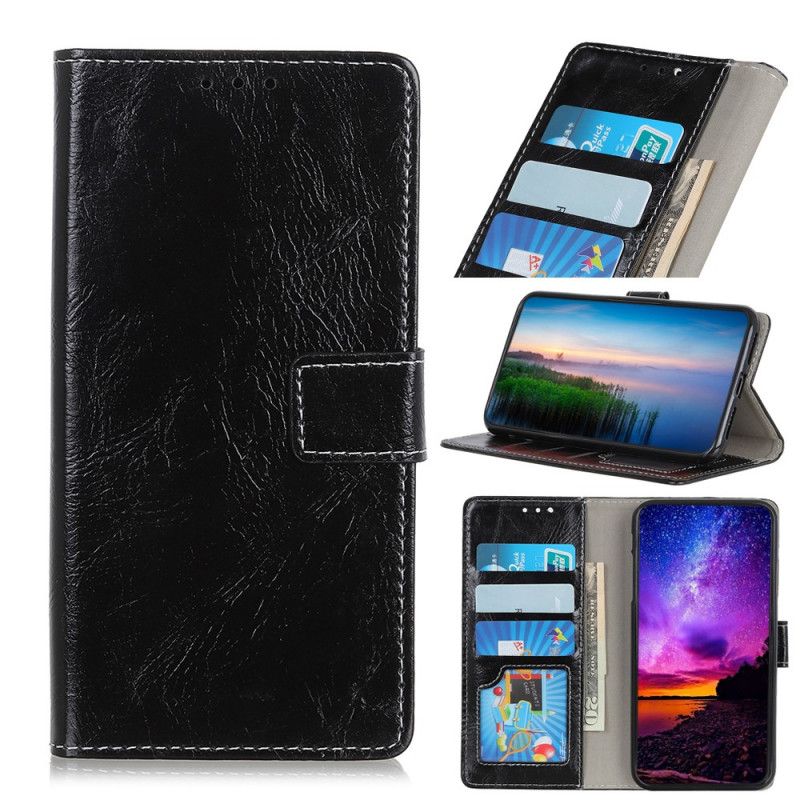Leren Hoesje voor Honor 20e / 20 Lite Bruin Glanzende En Zichtbare Naden