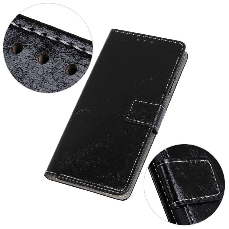 Leren Hoesje voor Honor 20e / 20 Lite Bruin Glanzende En Zichtbare Naden