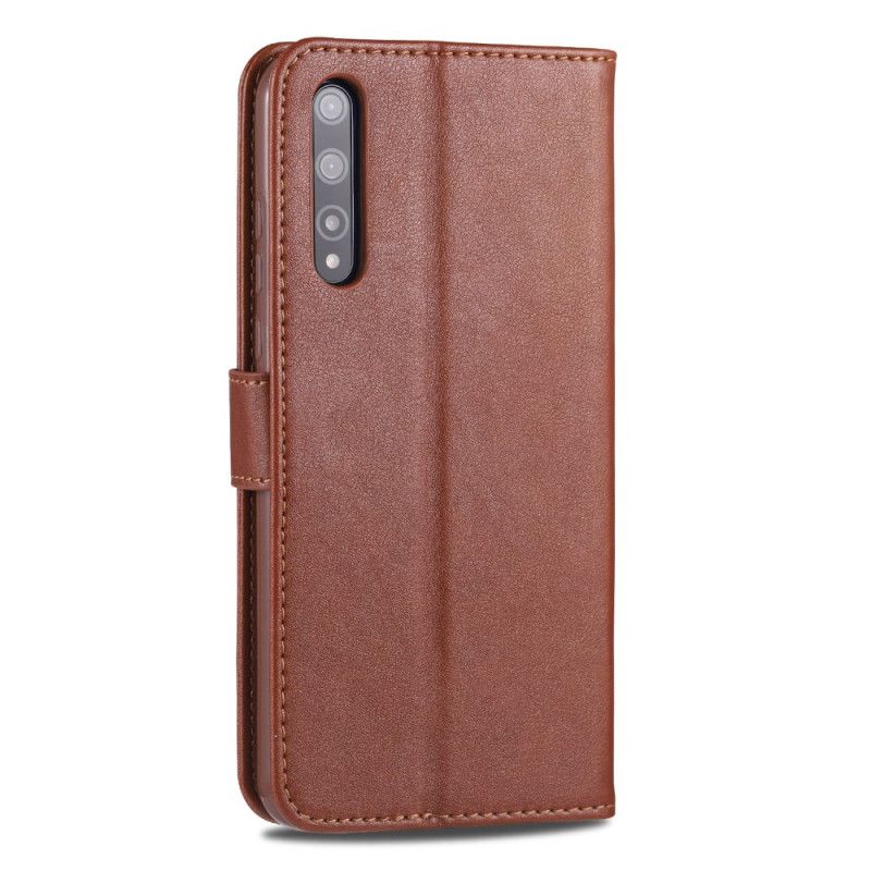 Leren Hoesje voor Honor 20e / 20 Lite Rood Zwart Azns Kunstleer