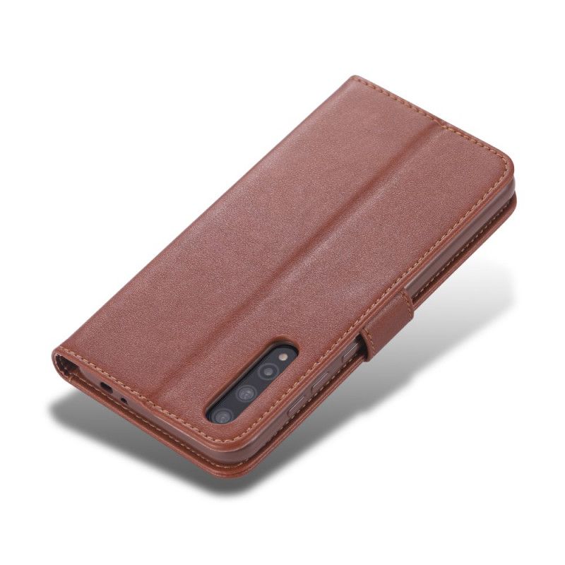 Leren Hoesje voor Honor 20e / 20 Lite Rood Zwart Azns Kunstleer