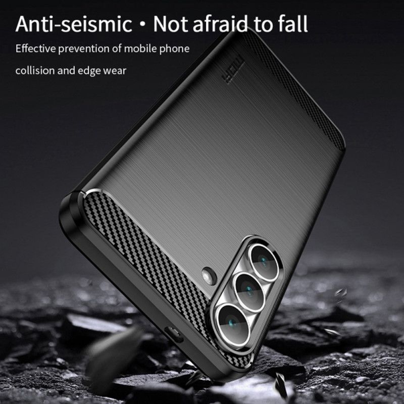Case Hoesje Samsung Galaxy S25 Fe Telefoonhoesje Geborsteld Koolstofvezel