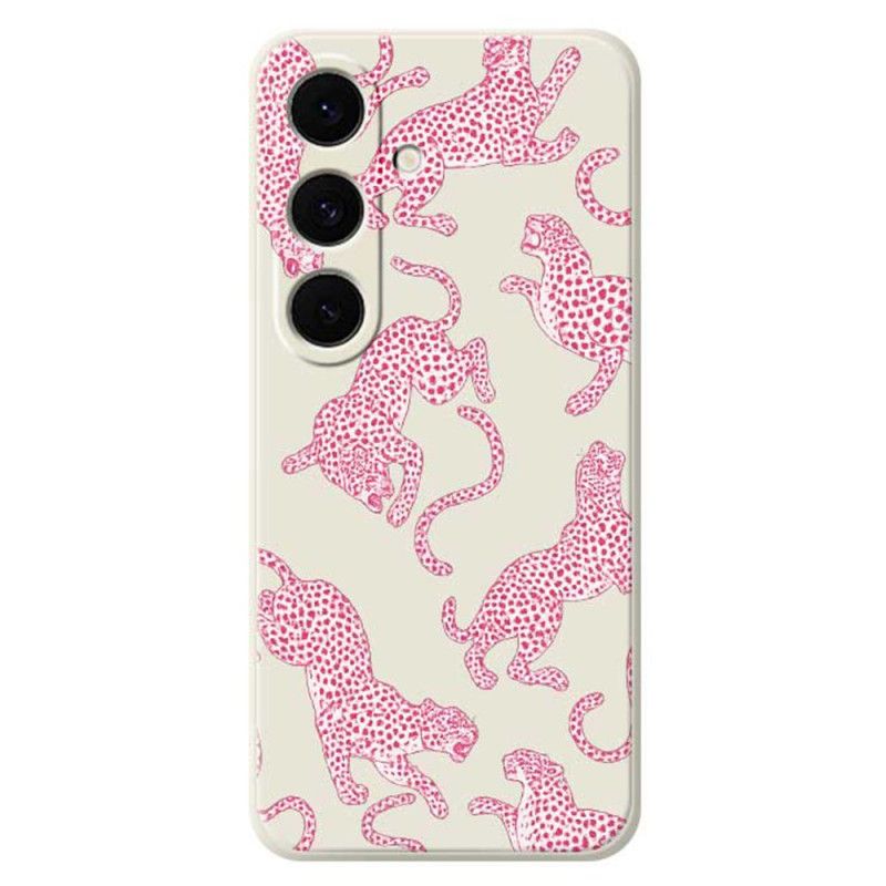 Case Hoesje Samsung Galaxy S25 Fe Telefoonhoesje Roze Luipaardprint Siliconen