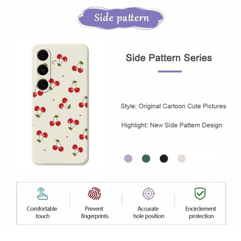 Case Hoesje Samsung Galaxy S25 Fe Telefoonhoesje Siliconen Met Kersenprint