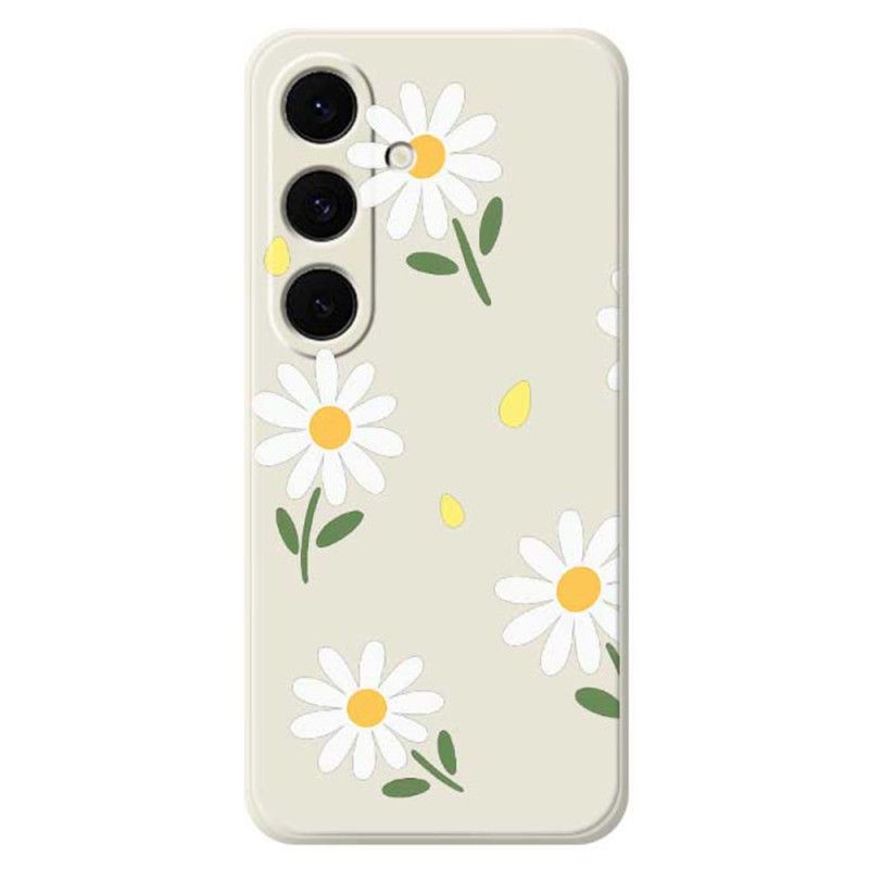 Cover Hoesje Samsung Galaxy S25 Fe Telefoonhoesje Siliconen Met Madeliefjes