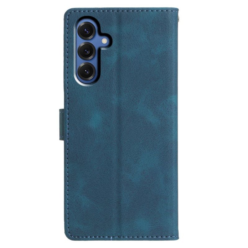 Flip Case Leren Samsung Galaxy S25 Fe Driehoekig Patroon