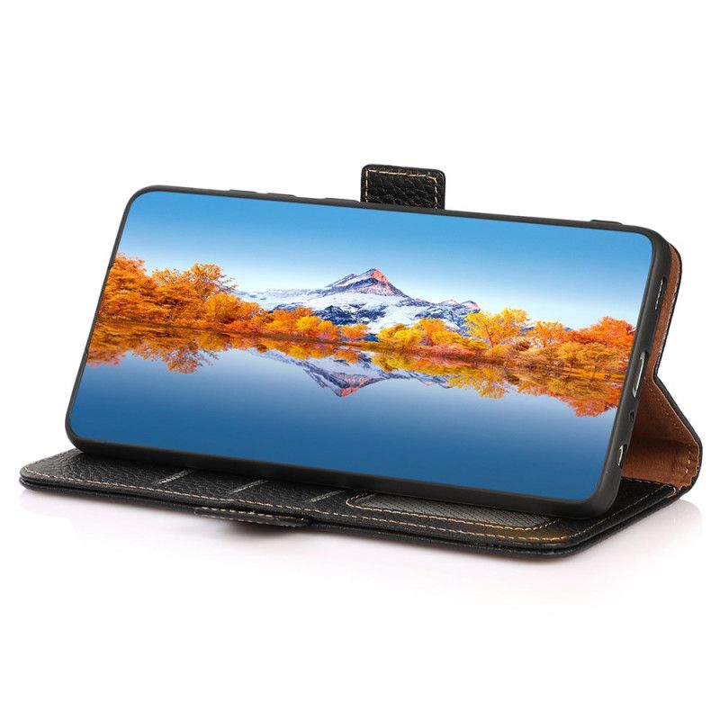 Flip Case Leren Samsung Galaxy S25 Fe Khazneh-leer Met Rfid-bescherming