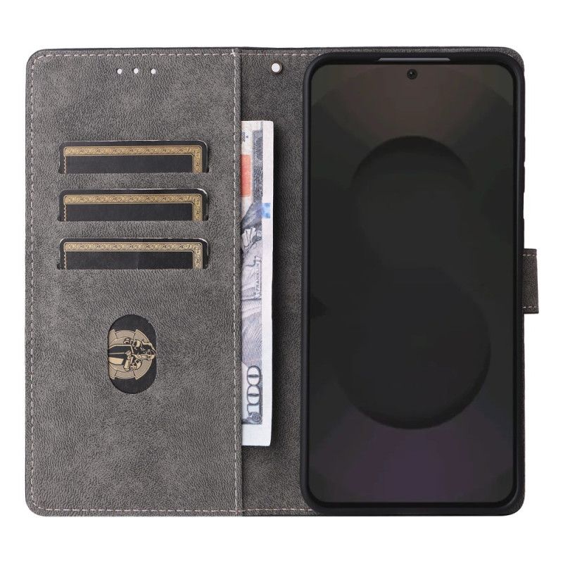 Flip Case Leren Samsung Galaxy S25 Fe Rfid-bescherming (suède-effect)