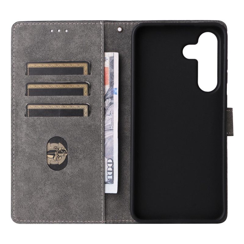 Flip Case Leren Samsung Galaxy S25 Fe Rfid-bescherming (suède-effect)