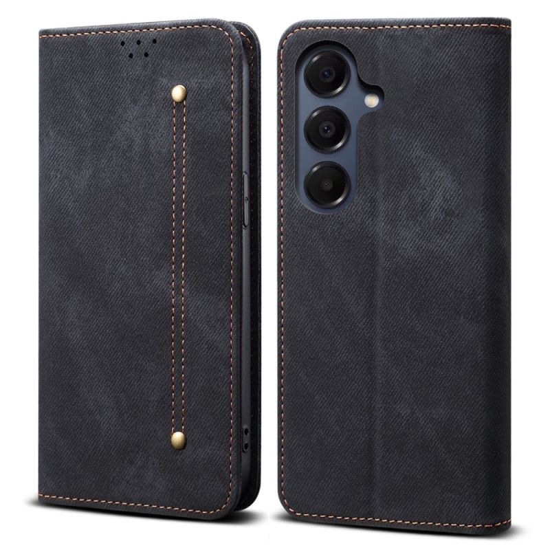Folio-hoesje Samsung Galaxy S25 Fe Denimstof