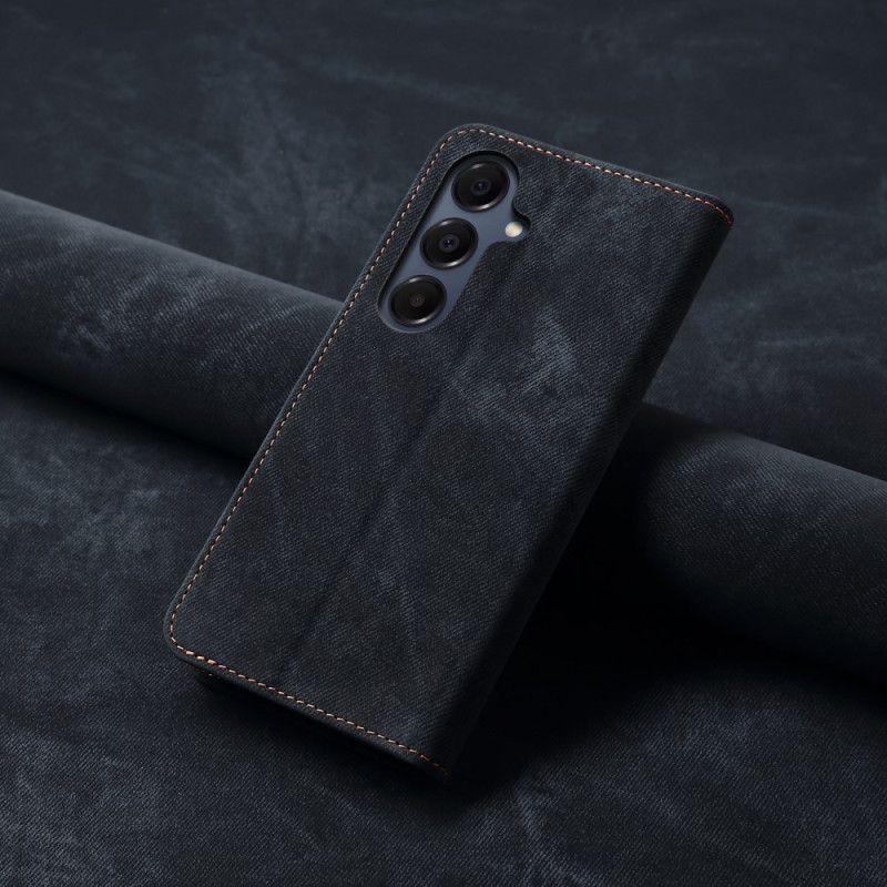 Folio-hoesje Samsung Galaxy S25 Fe Denimstof