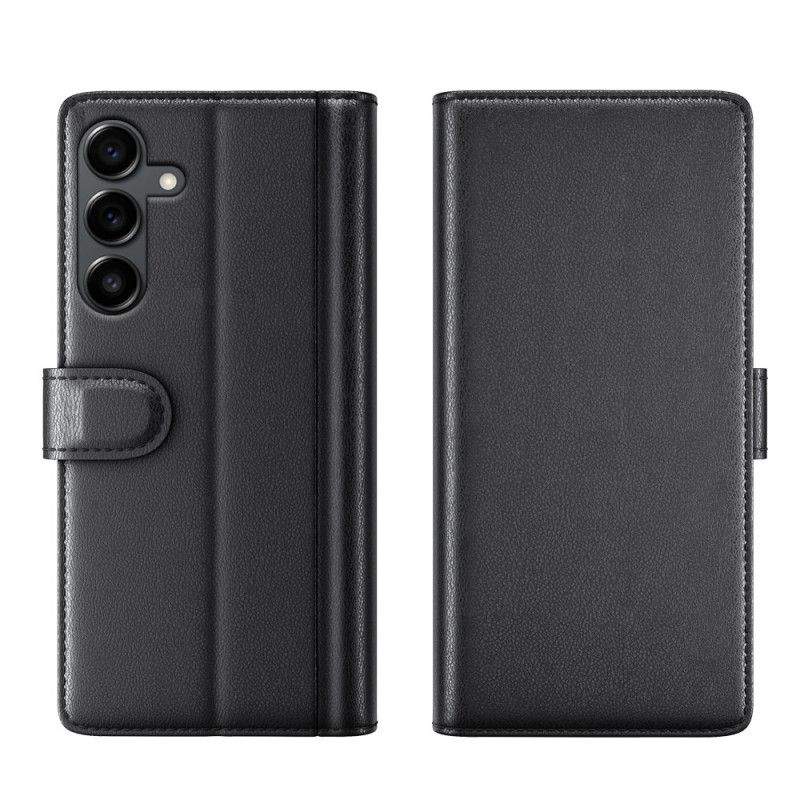 Folio-hoesje Samsung Galaxy S25 Fe Echt Leer