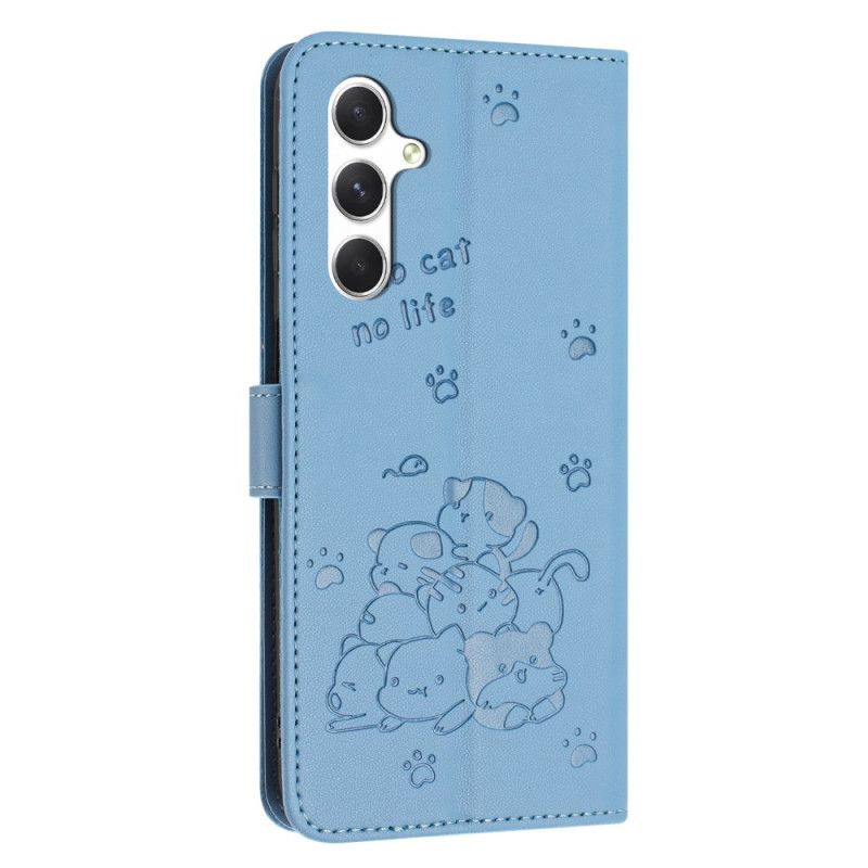 Folio-hoesje Samsung Galaxy S25 Fe Kattenprint Met Bandje