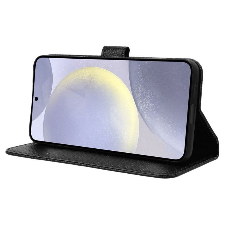 Folio-hoesje Samsung Galaxy S25 Fe Telefoonhoesje Diamantstructuur