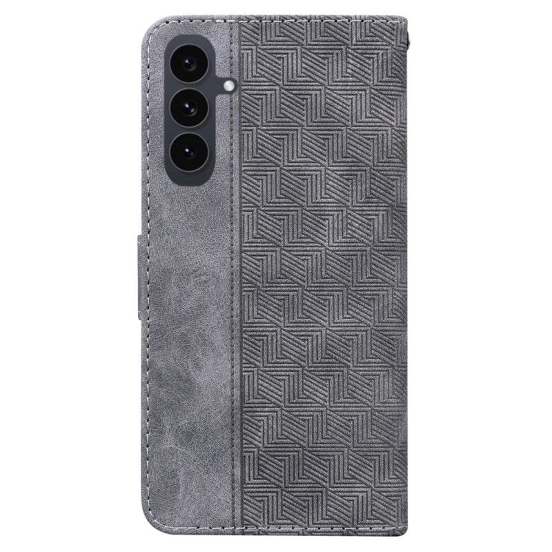 Folio-hoesje Samsung Galaxy S25 Fe Telefoonhoesje Geweven Patroon