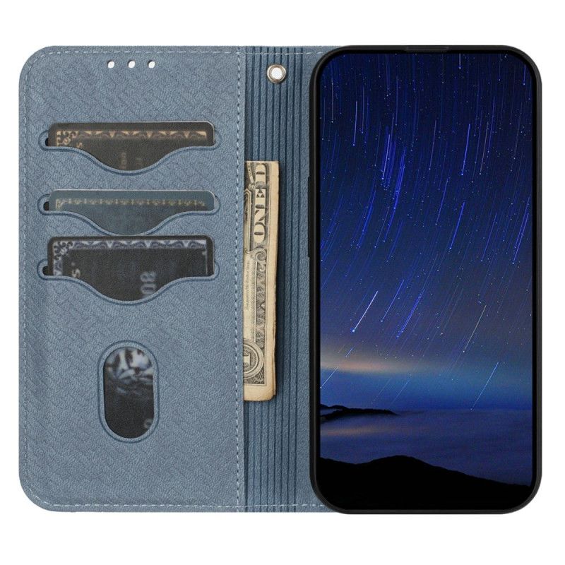 Folio-hoesje Samsung Galaxy S25 Fe Telefoonhoesje Geweven Textuur En Koord