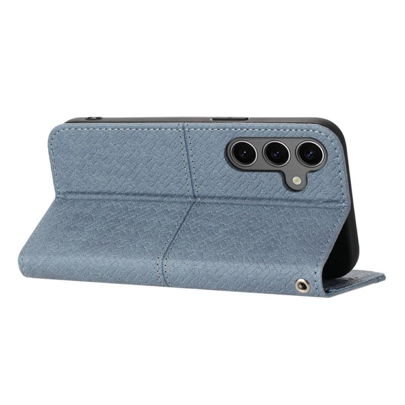 Folio-hoesje Samsung Galaxy S25 Fe Telefoonhoesje Geweven Textuur En Koord