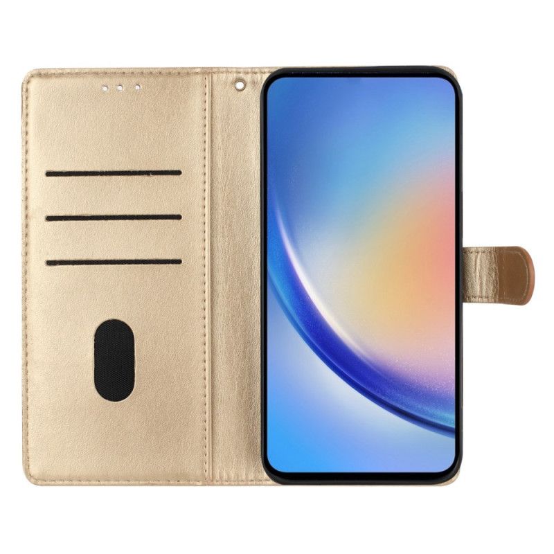 Folio-hoesje Samsung Galaxy S25 Fe Telefoonhoesje Sfeervolle Bloemenprint