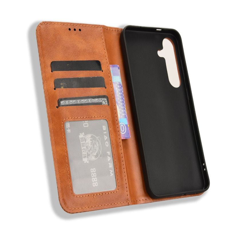 Folio-hoesje Voor Samsung Galaxy S25 Fe Vintage Rand