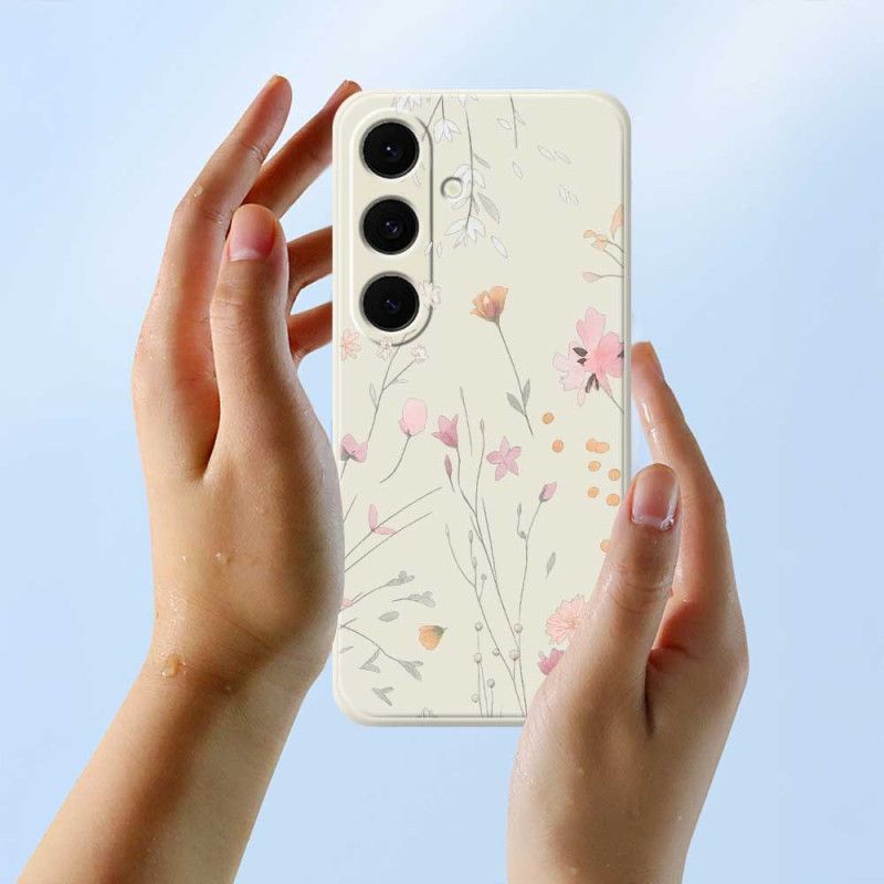 Hoesje Samsung Galaxy S25 Fe Kleurrijke Siliconen Bloemen Bescherming Hoesje