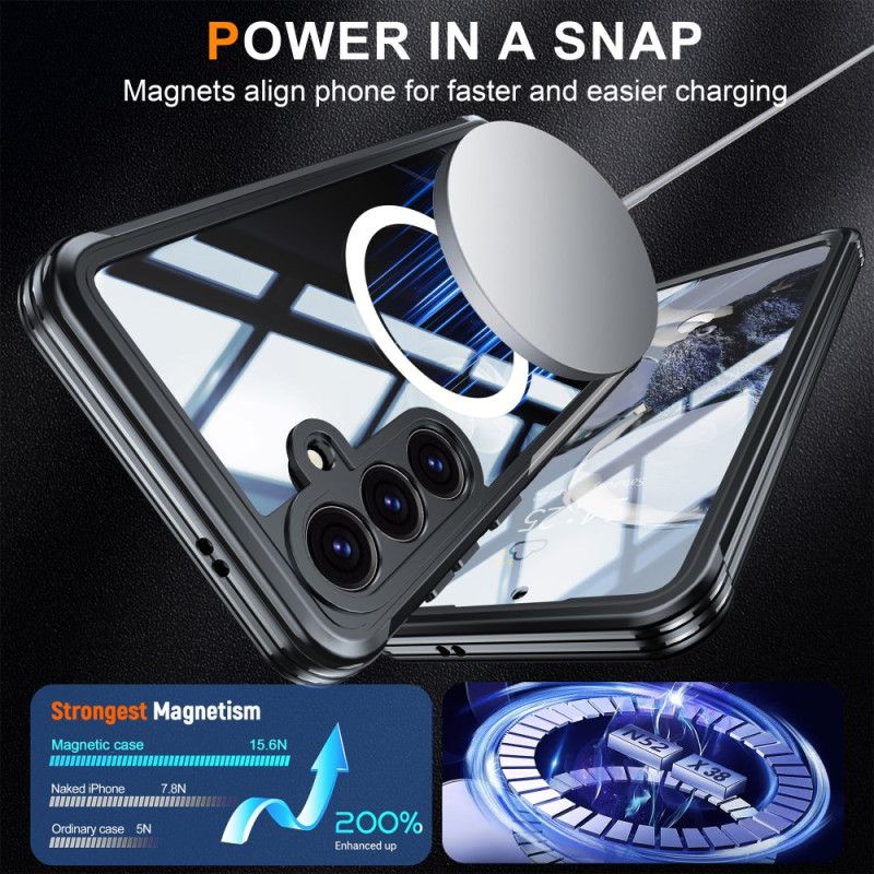 Hoesje Samsung Galaxy S25 Fe Magnetisch Met Schermbeschermer Bescherming Hoesje