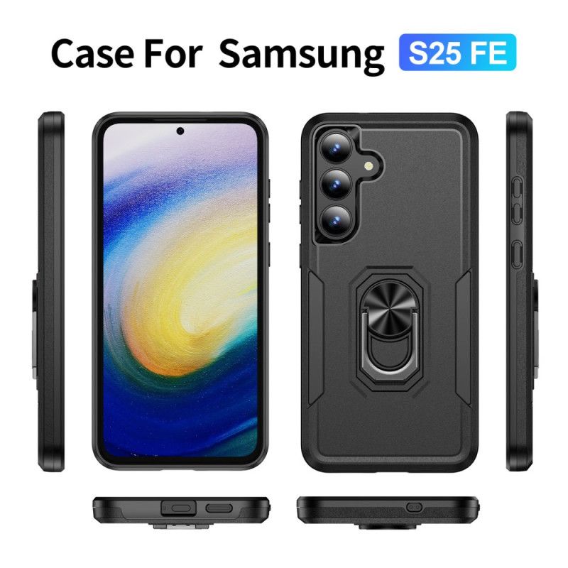 Hoesje Samsung Galaxy S25 Fe Ringhouder Met Metaaleffect