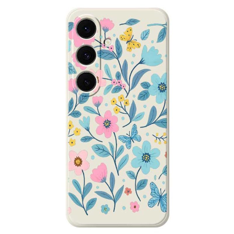 Hoesje Samsung Galaxy S25 Fe Siliconen Met Bloemenprint Bescherming Hoesje