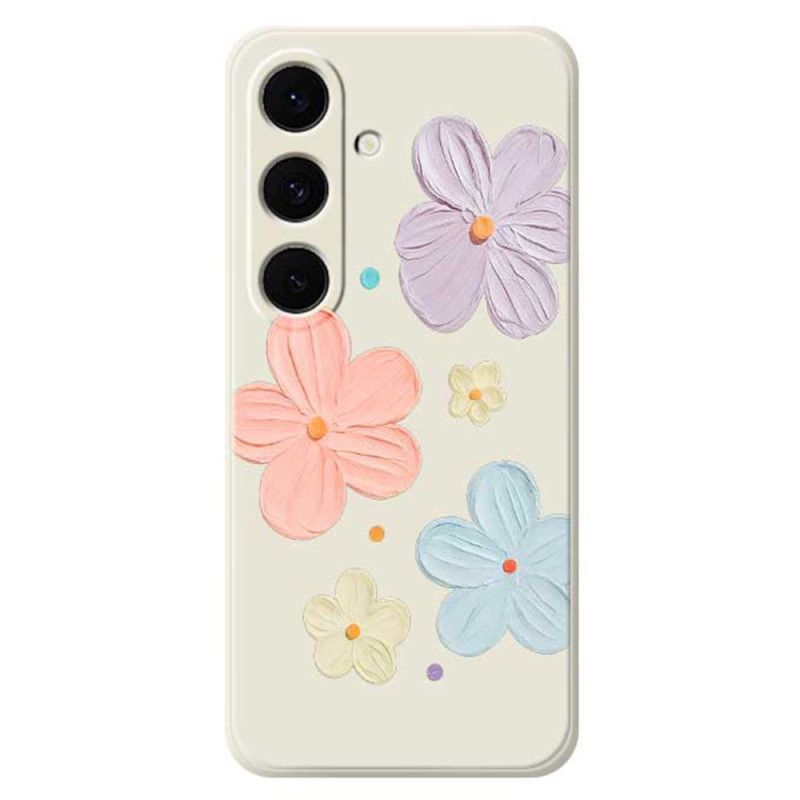 Hoesje Samsung Galaxy S25 Fe Siliconen Met Pastelkleurige Bloemen Bescherming Hoesje