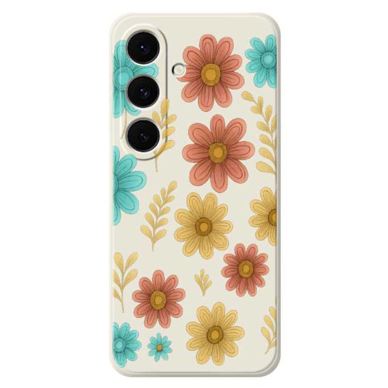 Hoesje Voor Samsung Galaxy S25 Fe Siliconen Met Bloemen
