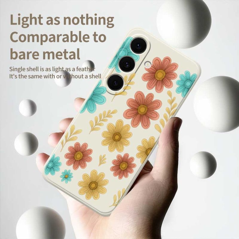 Hoesje Voor Samsung Galaxy S25 Fe Siliconen Met Bloemen