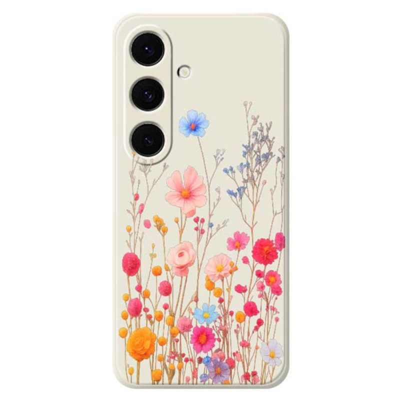 Hoesje Voor Samsung Galaxy S25 Fe Siliconen Met Wilde Bloemen