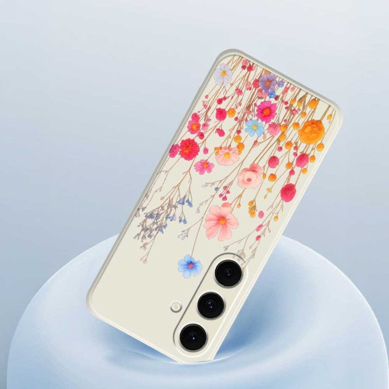 Hoesje Voor Samsung Galaxy S25 Fe Siliconen Met Wilde Bloemen