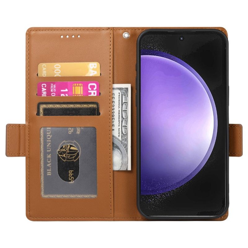 Leren Hoesje Samsung Galaxy S25 Fe 3 Kaartsleuven Bescherming Hoesje