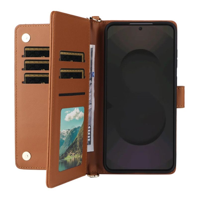 Leren Hoesje Samsung Galaxy S25 Fe Band En Schouderband