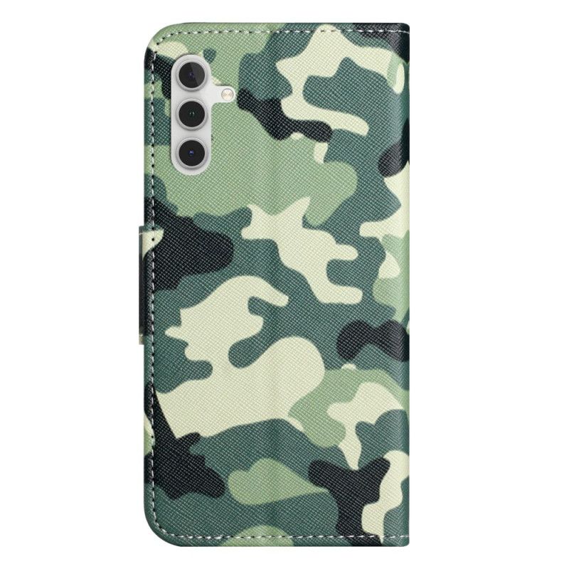 Leren Hoesje Samsung Galaxy S25 Fe Camouflagepatroon Bescherming Hoesje