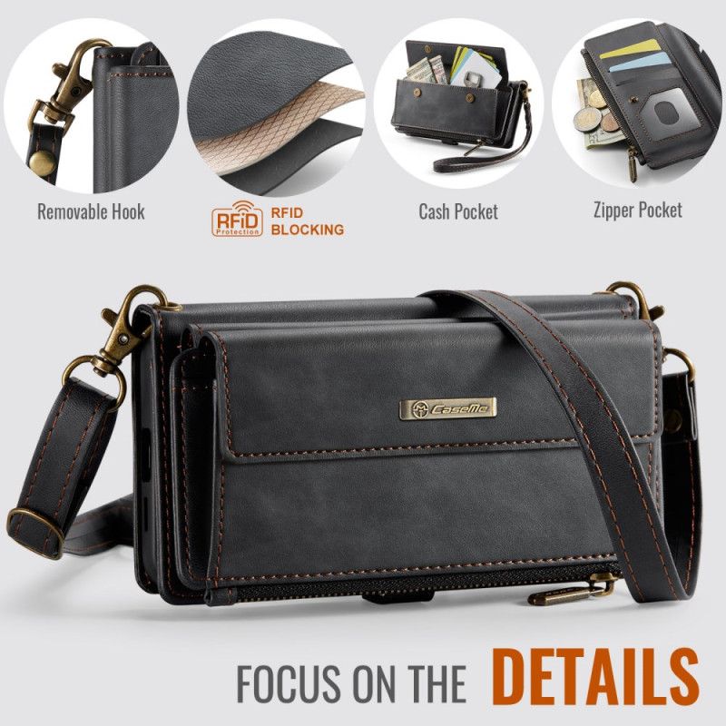 Leren Hoesje Samsung Galaxy S25 Fe Caseme Portemonnee Bescherming Hoesje