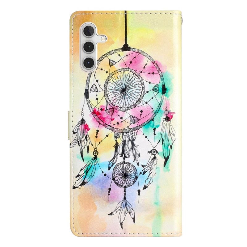 Leren Hoesje Samsung Galaxy S25 Fe Dromenvanger Met Aquarelverf