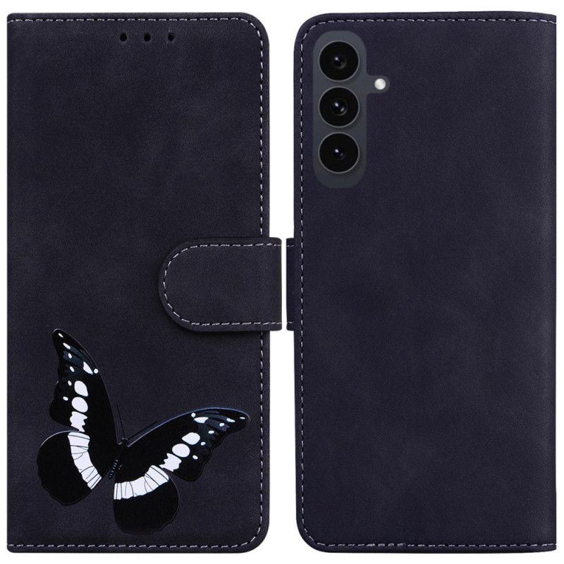 Leren Hoesje Samsung Galaxy S25 Fe Eén Vlinder Bescherming Hoesje