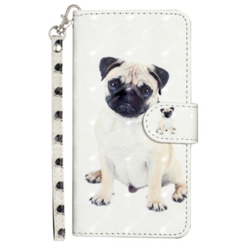 Leren Hoesje Samsung Galaxy S25 Fe Hond Met Koord Bescherming Hoesje