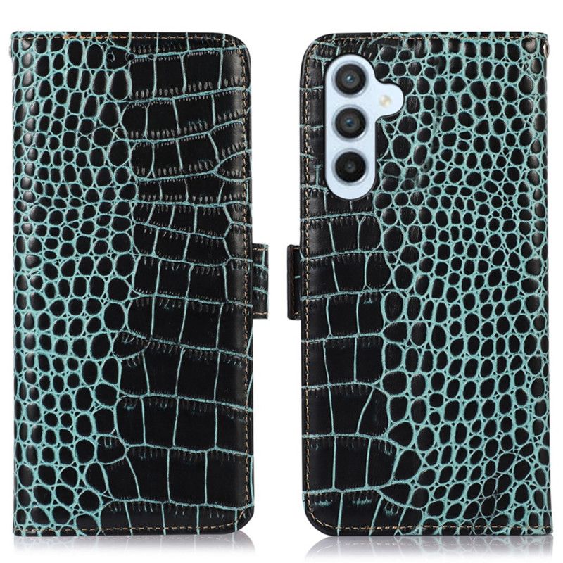 Leren Hoesje Samsung Galaxy S25 Fe Krokodillenprint Bescherming Hoesje