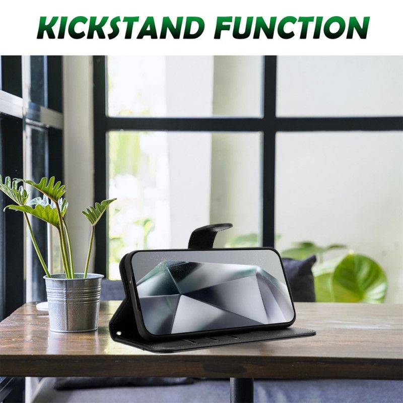 Leren Hoesje Samsung Galaxy S25 Fe S-design Band Bescherming Hoesje