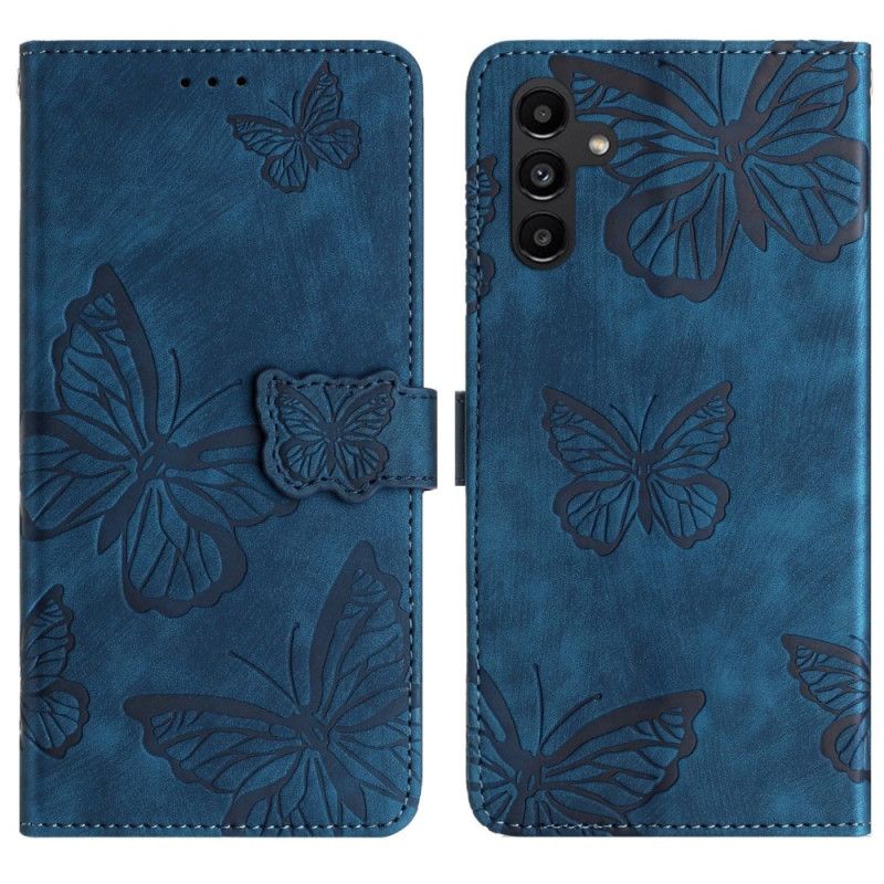 Leren Hoesje Samsung Galaxy S25 Fe Vlinder Suède-effect Bescherming Hoesje