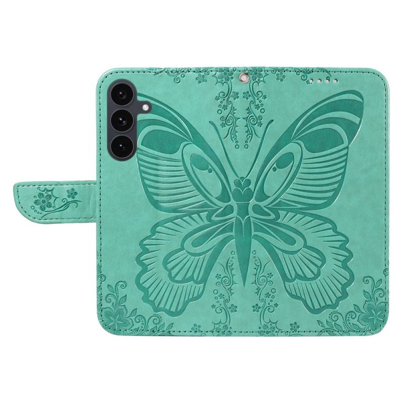 Leren Hoesje Voor Samsung Galaxy S25 Fe Grafische Vlinder